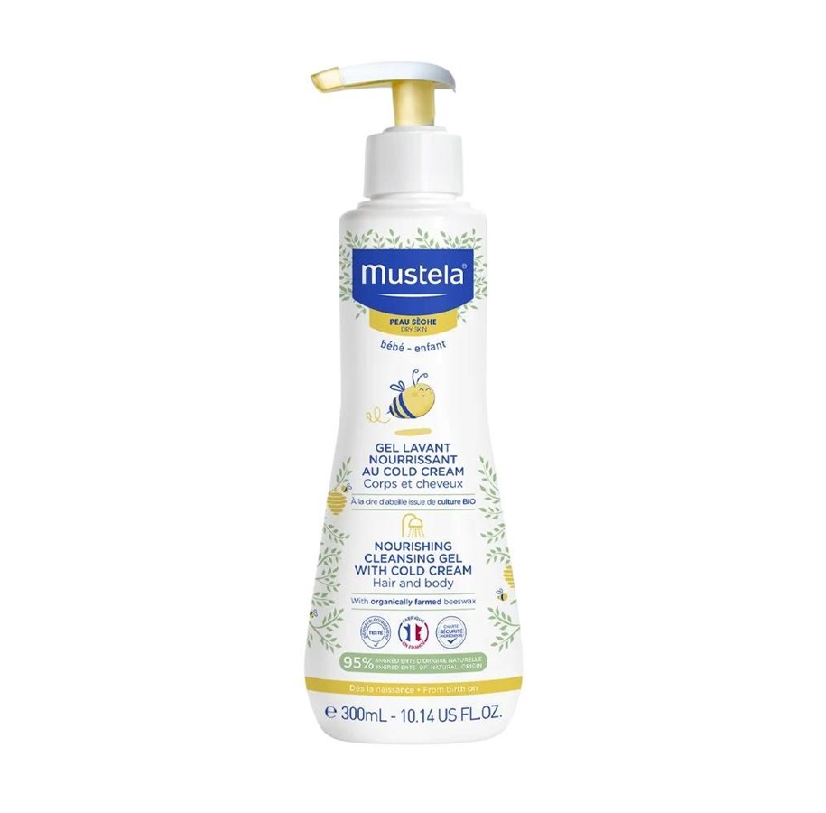 Ansigtspleje - Mustela Cold Cream Gentle Cleansing Gel – 300 ml - 3504105036089