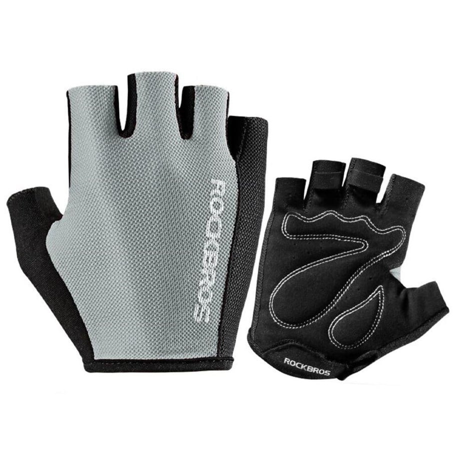 Cykeltilbehør - Rockbros S099GR cycling gloves size L - gray - S099GR-L