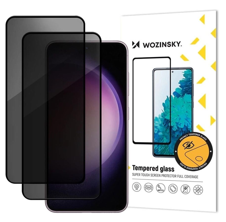 Mobil - Beskyttelsesglas - Wozinsky Privacy Glass tempered glass for Xiaomi Redmi Note 14 5G / Note 14 4G 2-pack - 5907769377440