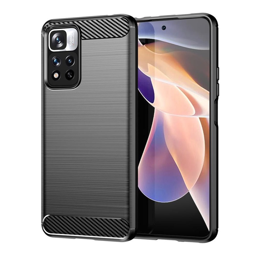 Mobil - Covers & Cases - Hurtel Carbon Case flexible case cover Xiaomi Redmi Note 11 Pro+ 5G (China) / 11 Pro 5G (China) / Mi11i HyperCharge / Poco X4 NFC Black - 5907769337468
