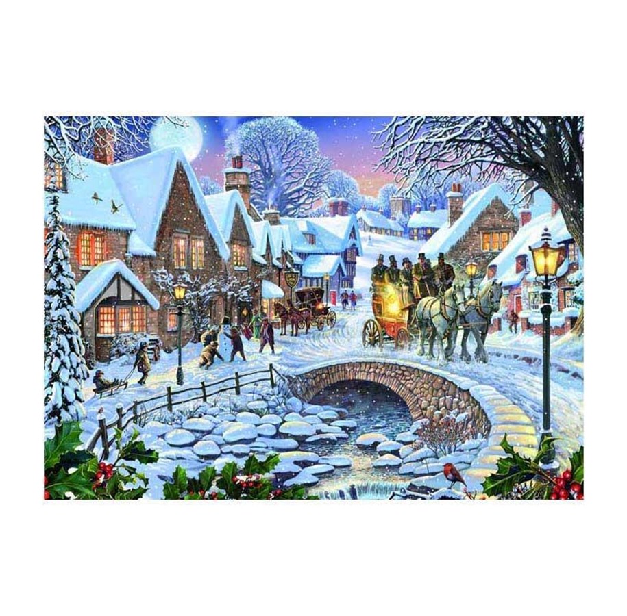Puslespil - Rebo Publishers Winter Village Jigsaw Puzzle - 1000 Pieces Floor - 8719327318430