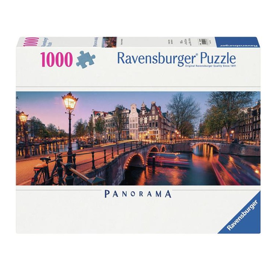 Puslespil - Ravensburger Puzzle Night in Amsterdam 1000 pcs. 2D Puslespil - 120004462