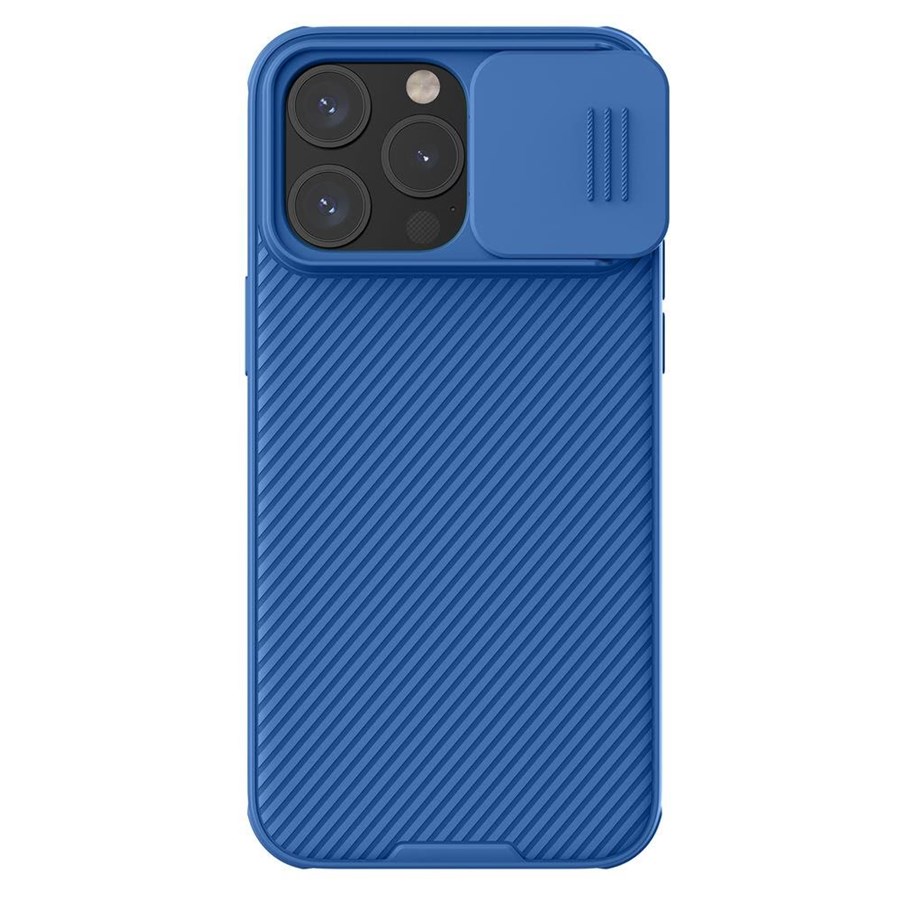Mobil - Covers & Cases - Nillkin CamShield Pro Magnetic Case for iPhone 15 Pro Max with Camera Cover - Blue - 6902048266780