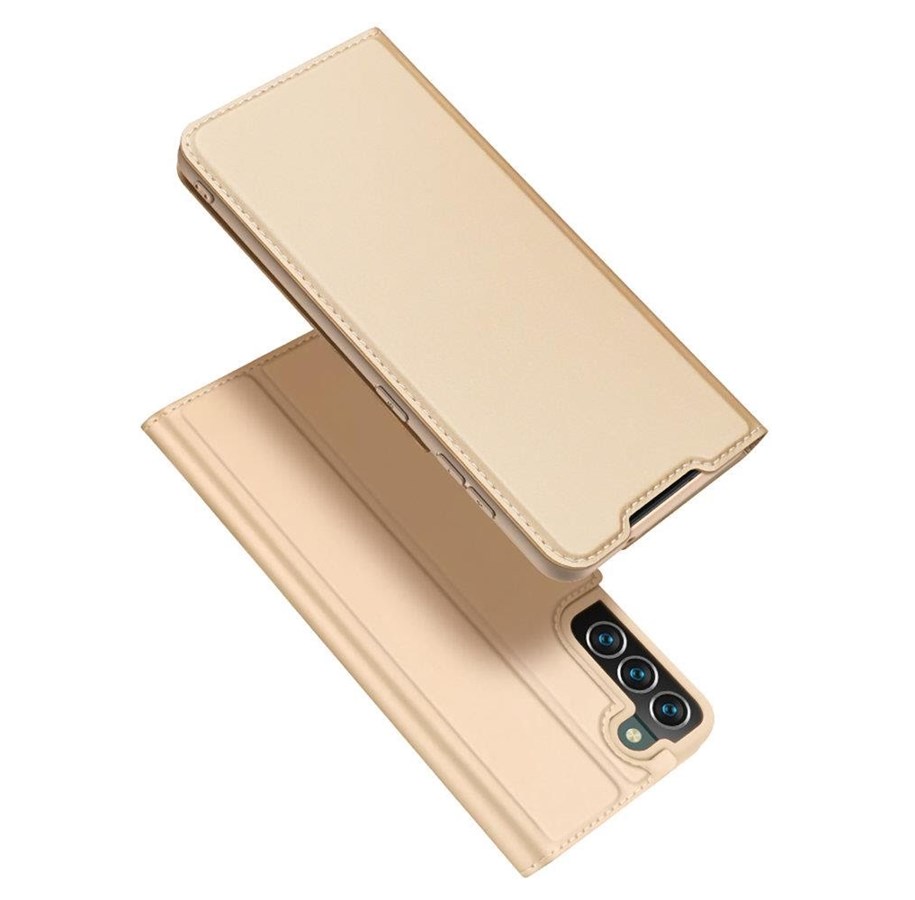 Mobil - Covers & Cases - Dux Ducis  Skin Pro Holster Case Flip Cover Samsung Galaxy S22+ (S22 Plus) Gold - 6934913044070