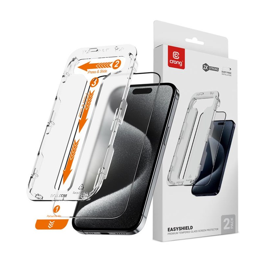 Mobil - Beskyttelsesglas - CRONG EasyShield 2-Pack - Tempered Glass iPhone 14 Pro (2 pieces) - CRGES2PIP1461P