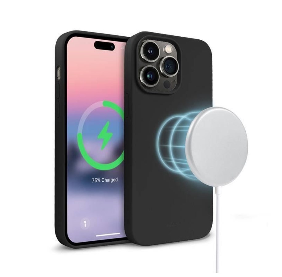 Mobil - Covers & Cases - CRONG Color Cover Magnetic - iPhone 14 Pro MagSafe Case (Black) - CRG-COLRM-IP1461P-BLK