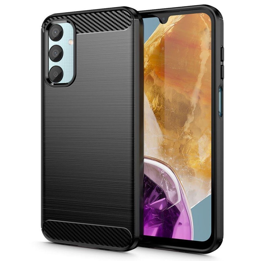 Mobil - Covers & Cases - Tech-Protect TPUCarbon Case for Samsung Galaxy M15 5G - Black - 5906302308118