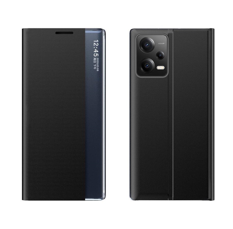 Mobil - Covers & Cases - Hurtel New Sleep Case Cover for Xiaomi Redmi Note 12 5G / Poco X5 5G Cover with Flip Stand Black - 9145576275870