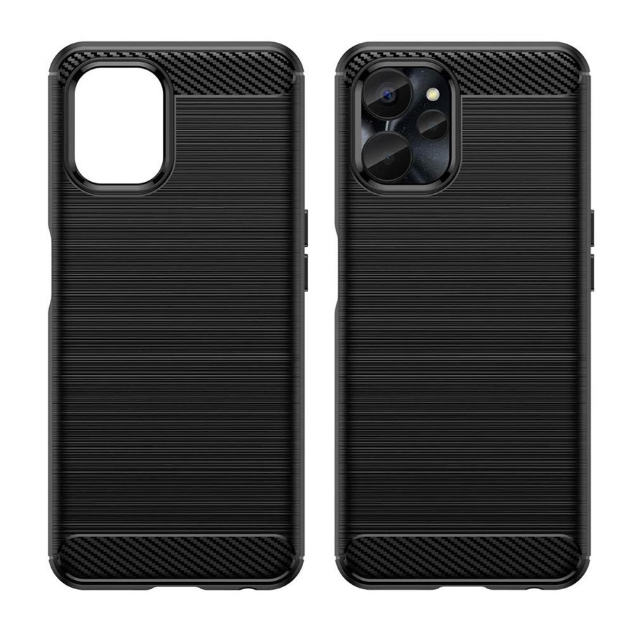 Mobil - Covers & Cases - Hurtel Carbon Case for Realme 10 5G / Realme 9i 5G Flexible Silicone Carbon Cover Black - 9145576271872