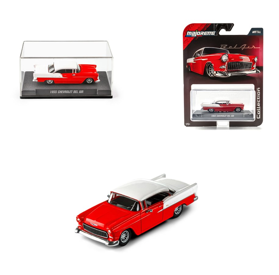 Legetøjsbil - Majorette Collection 1955 Chevrolet BEvi LOVE Air - 8505001013