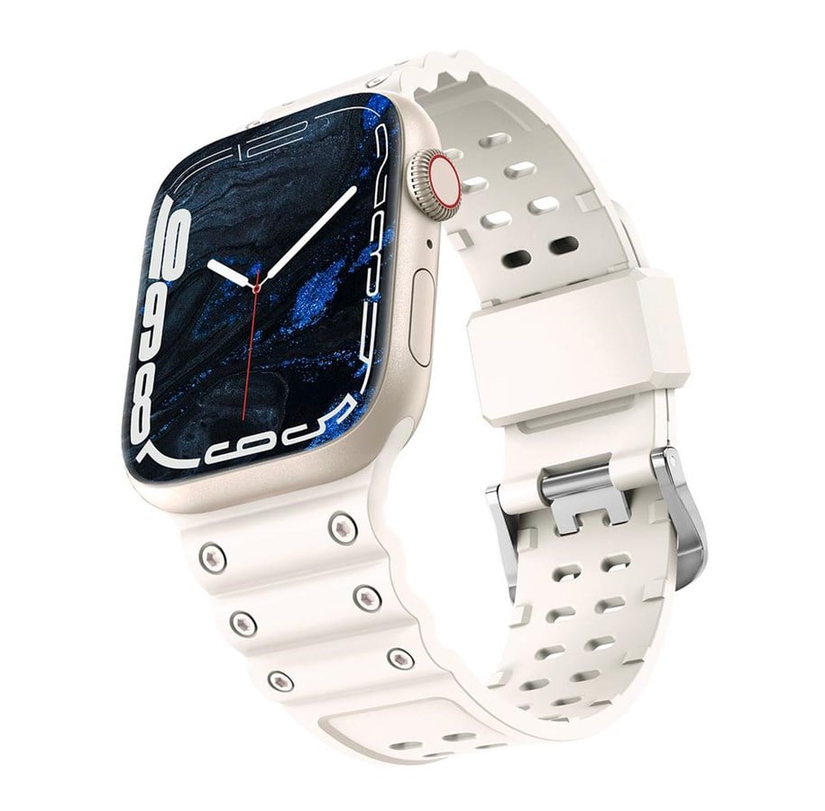 Smartwatch - Tilbehør - Hurtel Strap Triple Protection for Apple Watch 38 / 40 / 41 mm Band Bracelet - Beige - 9145576276143