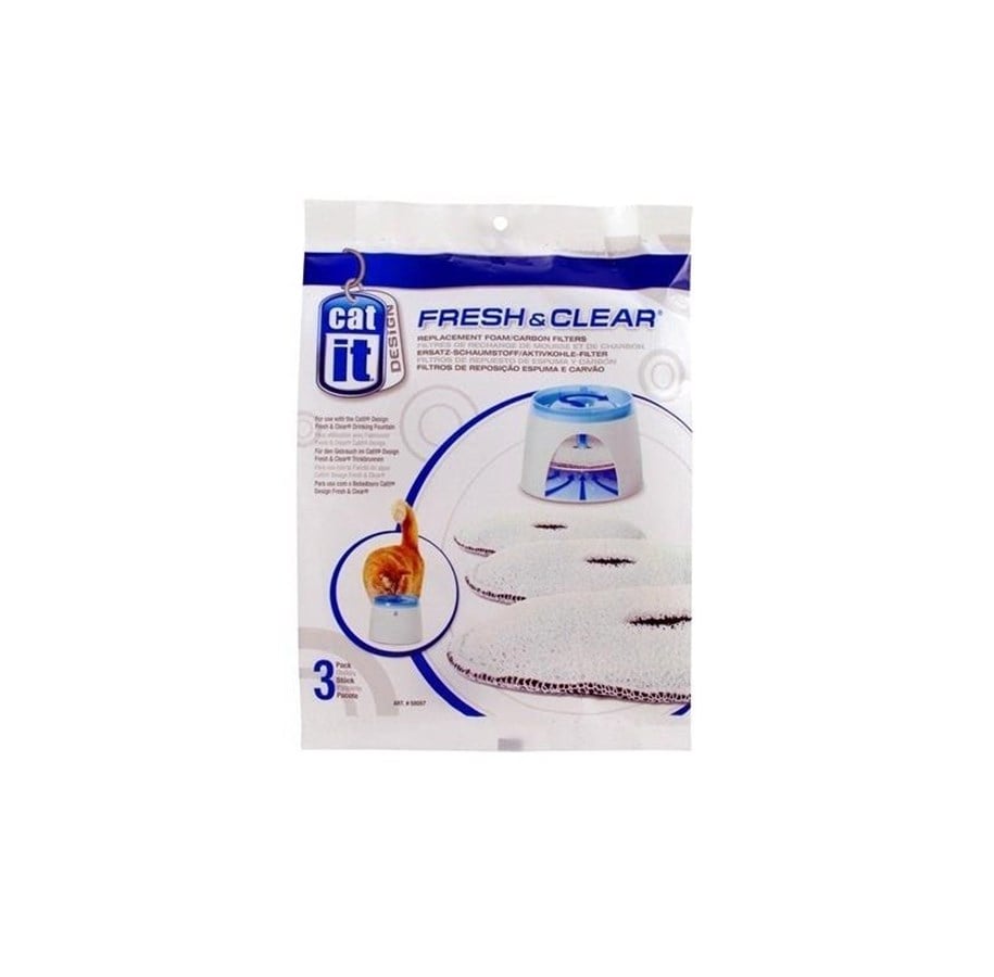 Katte - Catit Filtersæt pk. á 3 stk. f/H50053 H55600 & H91400 - 50057