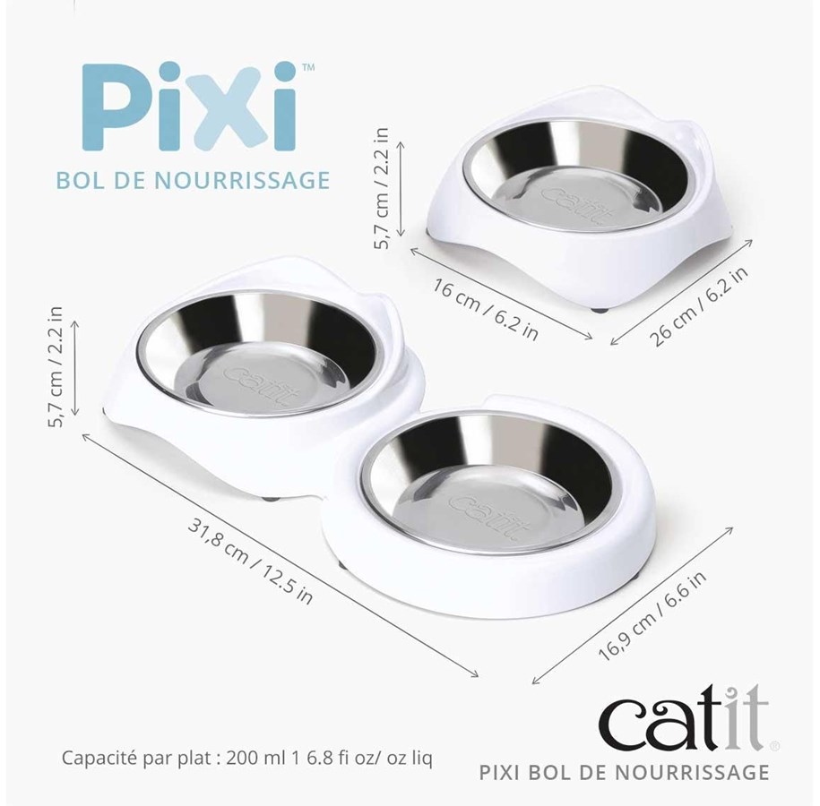 Katte - Catit Pixi Foderskål Hvid - 43874