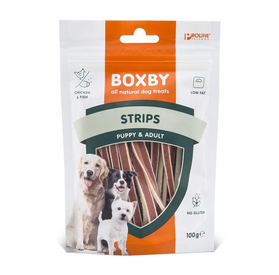 Hunde - BOXBY Strips Fish&Chicken 100g. ks. - 10459
