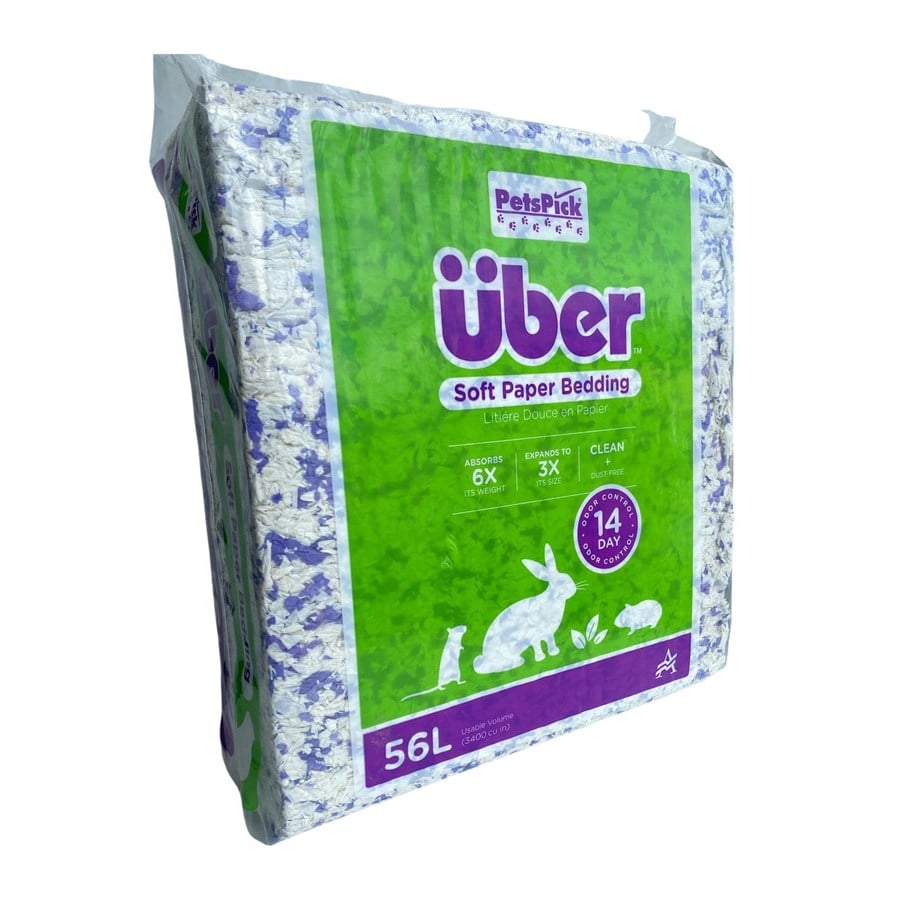 Kanin & gnaver - Über Papirstrøelse 56 L Lilla/Hvid m/Lavendel duft - 801000/3400PWUBPKLAV35