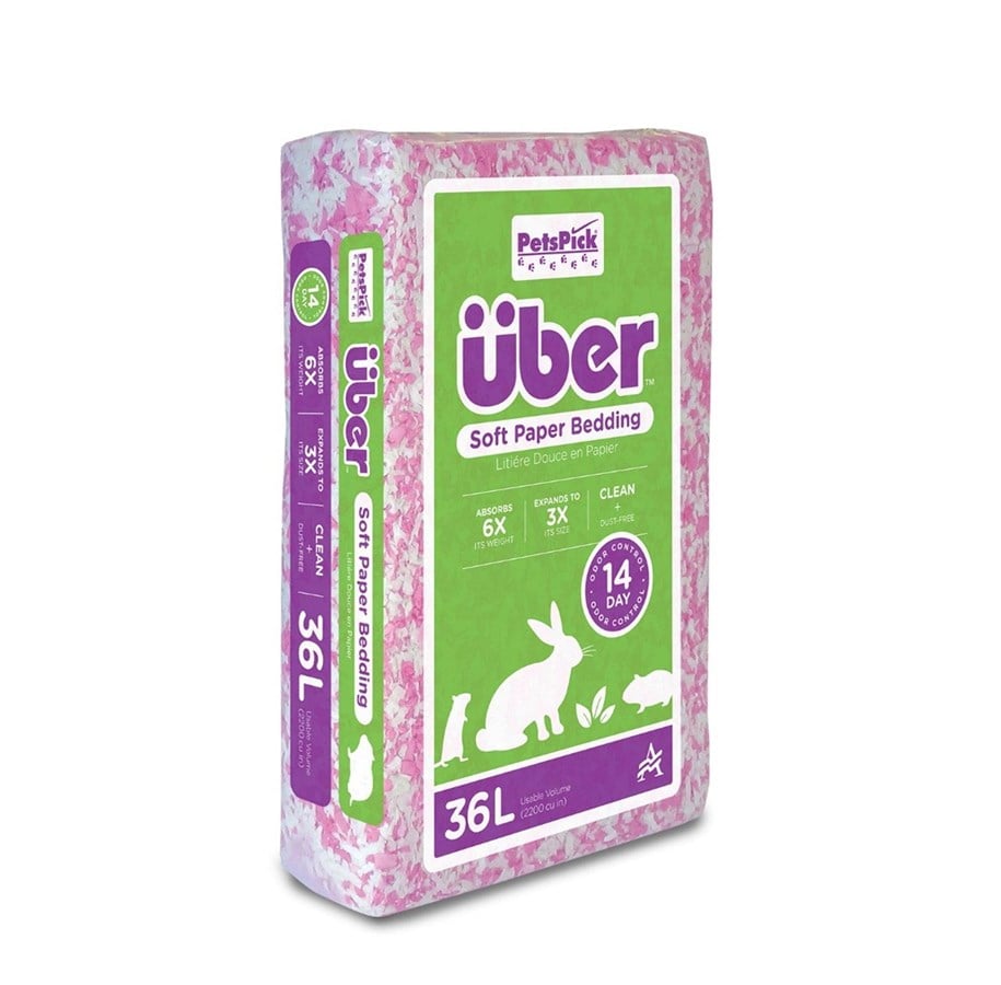Kanin & gnaver - Über Papirstrøelse 36 L Pink/Hvid - 80500/2200PWUBPKPNK