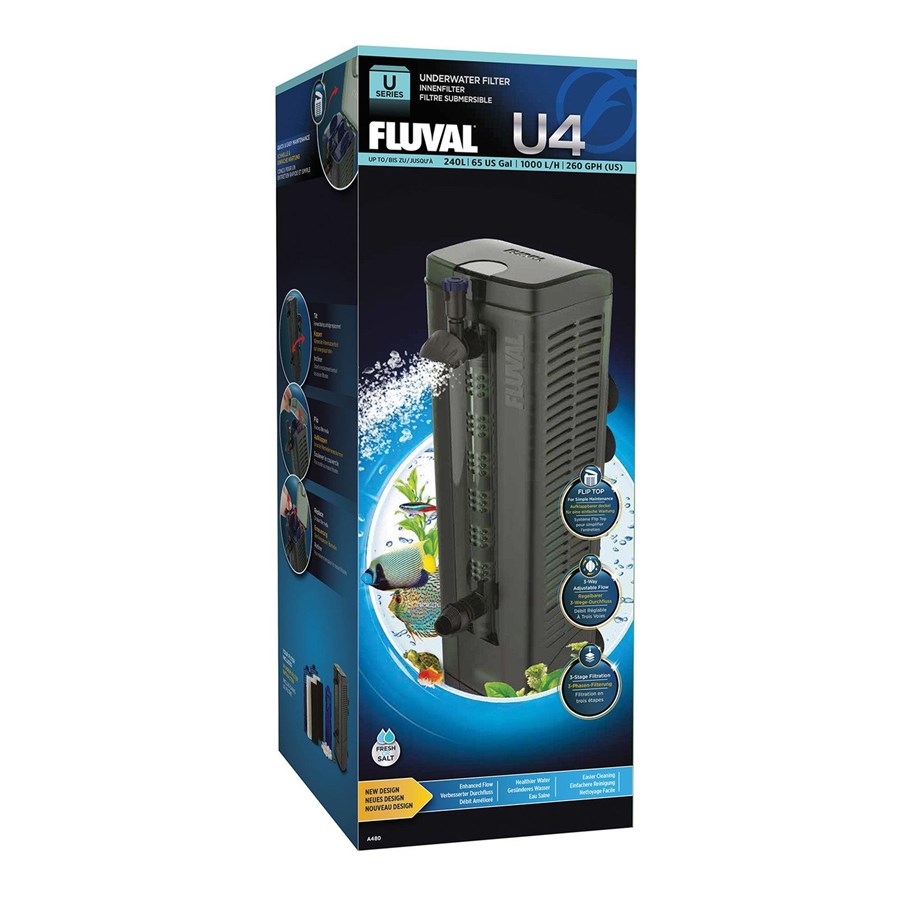 Fisk - FLUVAL U4 Indv. filter t/130-240 L. akvarie - A-480