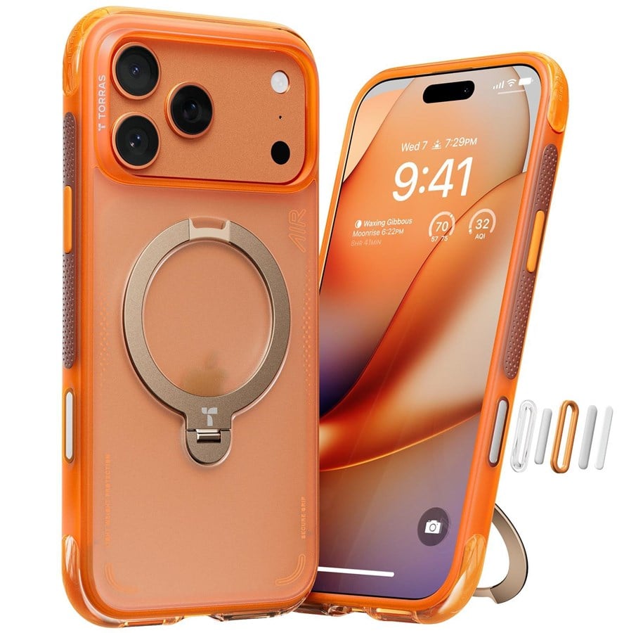 Mobil - Covers & Cases - Torras Ostand Q3 Air - horizon orange - iPhone 17 Pro Max - X00RP102R065