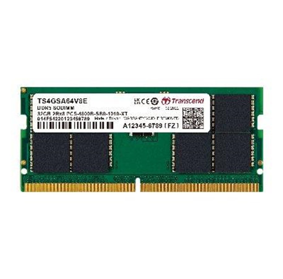 RAM - Transcend - DDR5 - module - 16 GB - SO-DIMM 262-pin - 4800 MHz / PC5-38400 - unbuffered - TS2GSA64V8E-I