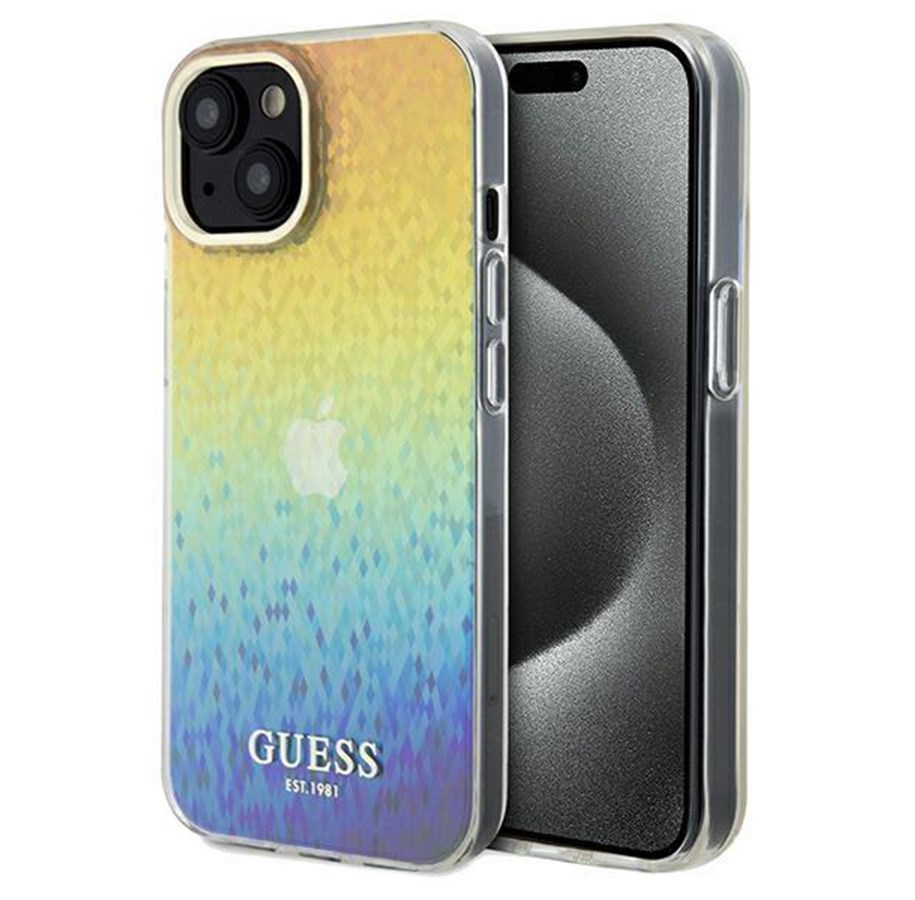 Mobil - Covers & Cases - GUESS IML Faceted Mirror Disco Iridescent case for iPhone 14 / 15 / 13 - multicolor - 3666339172275