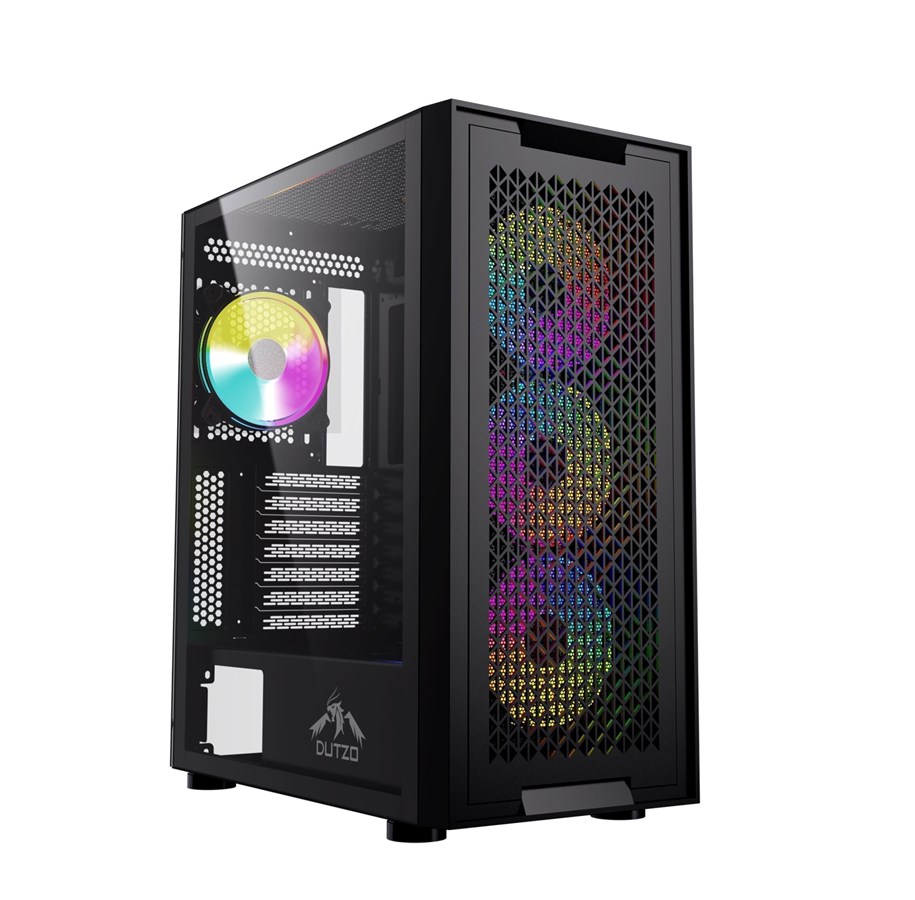 DUTZO stationær gaming PC - DUTZO Gaming Fang 2023 Edition / Radeon RX 6750 XT / Ryzen 5 5600X / 16 GB RAM / 1 TB - 8047665