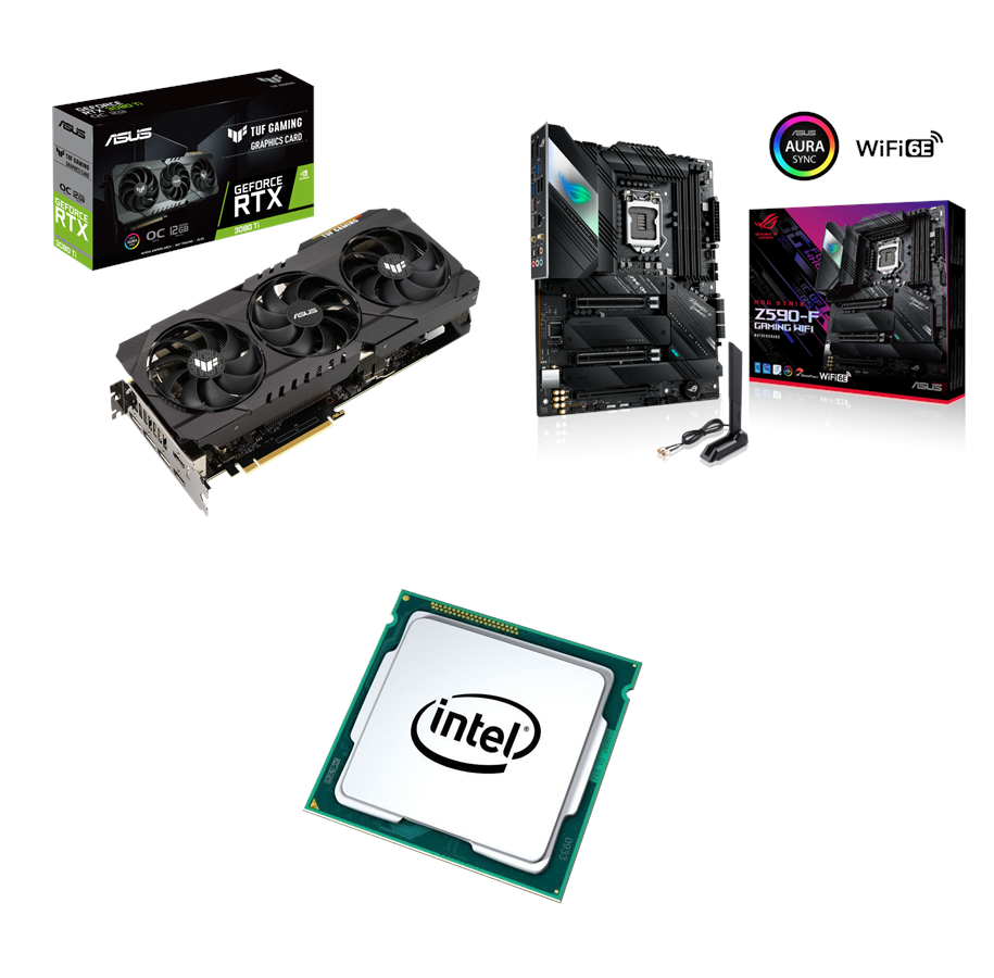 Grafikkort - ASUS GeForce RTX 3080 Ti TUF OC - 12GB GDDR6X RAM - Grafikkort - 3080TiTUFOC+Z590-F+11900K