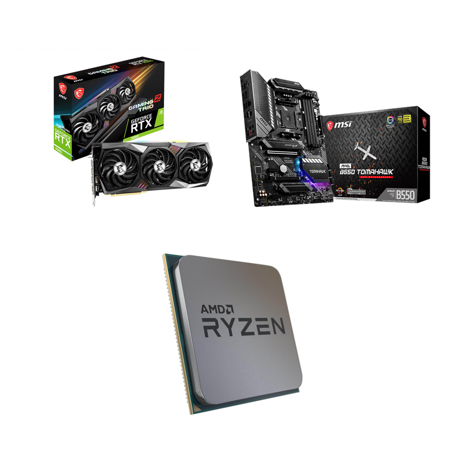 Grafikkort - MSI GeForce RTX 3080 GAMING Z TRIO LHR - 10GB GDDR6X RAM - Grafikkort - 3080GZTL+B550TOMA+5800X