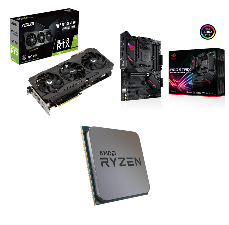 Grafikkort - ASUS GeForce RTX 3070 Ti TUF OC - 8GB GDDR6X RAM - Grafikkort - 3070TiTOC+B550FW+5600X