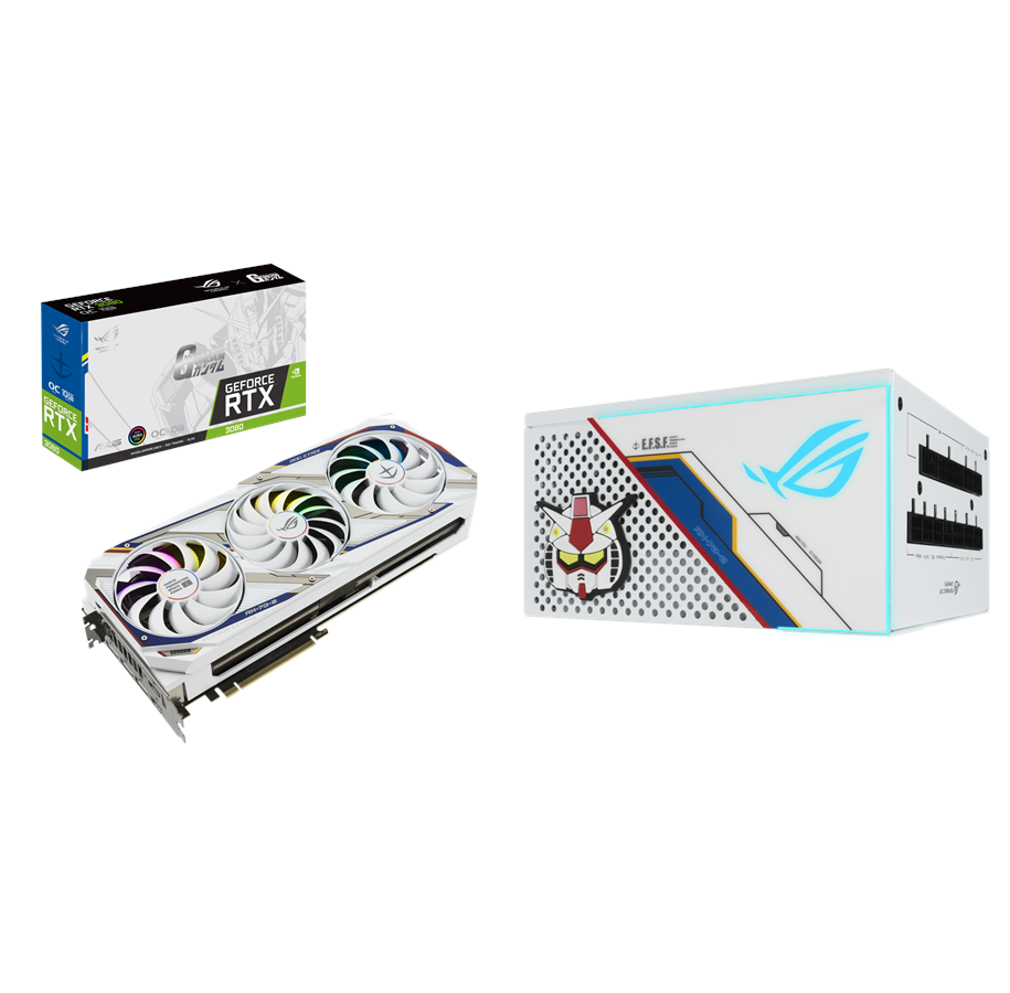 Grafikkort - ASUS GeForce RTX 3080 ROG STRIX GUNDAM OC - 10GB GDDR6X RAM - Grafikkort - 3080GUNDAM+850GGUNDAM