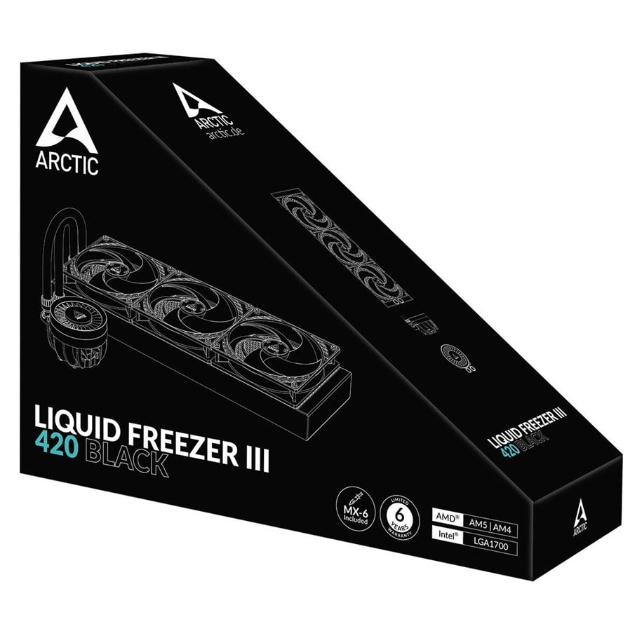 CPU Køler - Arctic Liquid Freezer III 420 - Black - CPU Vandkøling - Max 23 dBA - R747817