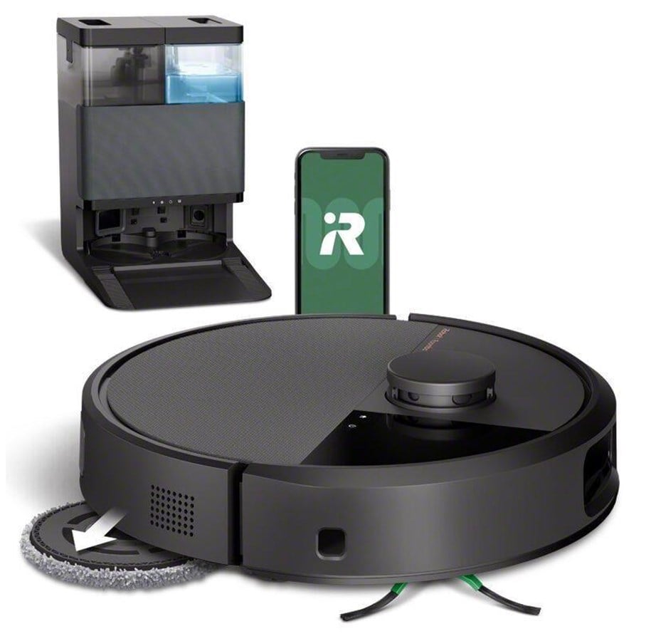 Robotstøvsuger - iRobot Robotstøvsuger Roomba Plus 505 Combo-robot + AutoWash™-dock – Black - R750417