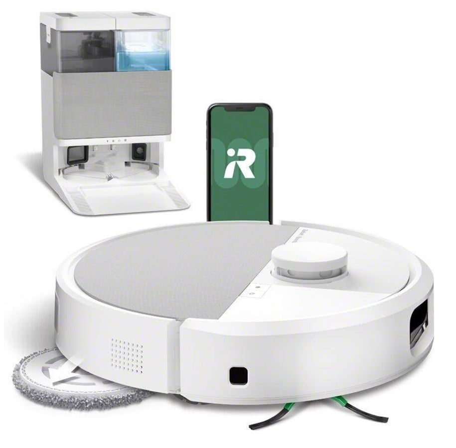 Robotstøvsuger - iRobot Robotstøvsuger Roomba Plus 505 Combo-robot + AutoWash™-dock – White - R770803