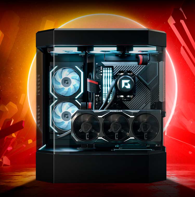 En high-end Gaming-PC udstyret med AMD-hardware