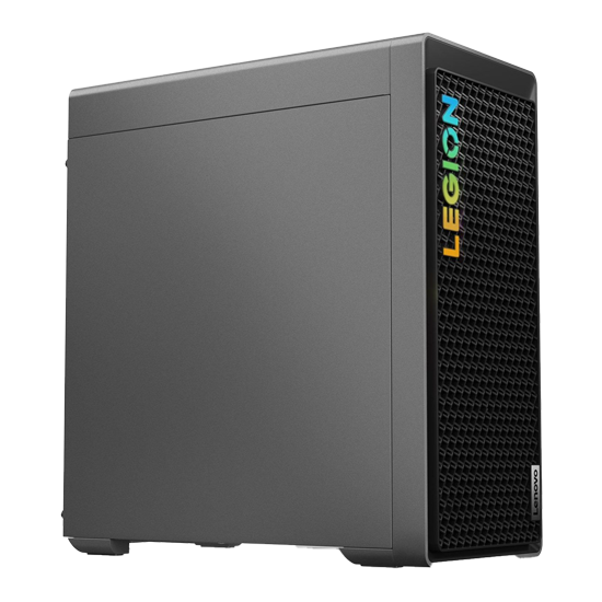 Stationær gaming-PC-kabinet med RGB-lys i logoet