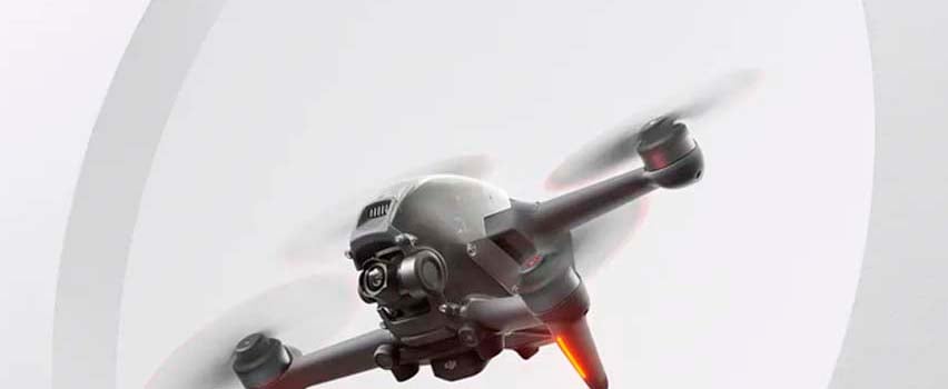 flying drone light background