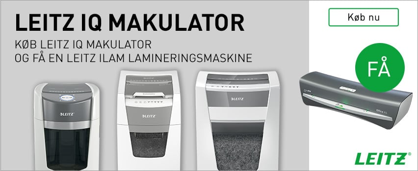 Leitz køb makulator og få lamineringsmaskine