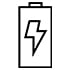 Ikon af batteri med lyn, der symboliserer kraft og energieffektivitet