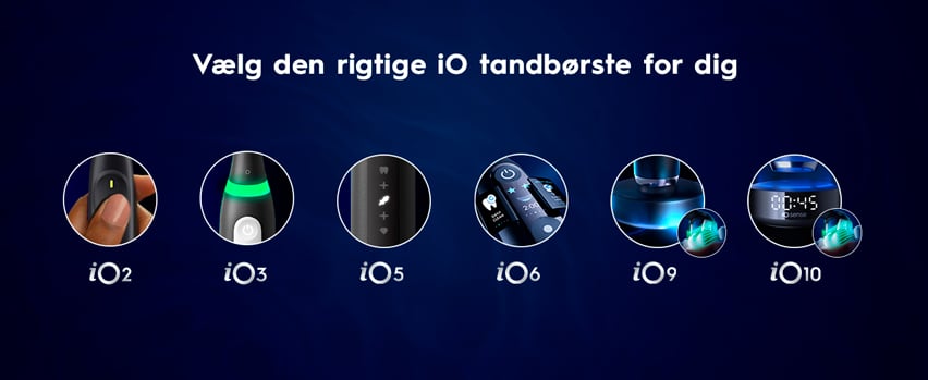 Oral-B iO seriesoversigt – vælg den rigtige iO tandbørste – iO2, iO3, iO5, iO6, iO9 og iO10