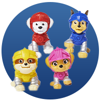 PAW Patrol figurer i heltepositurer til fantasifuld leg