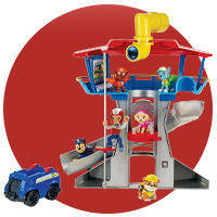 PAW Patrol legesæt med tårn, rutsjebane og ekstra tilbehør.