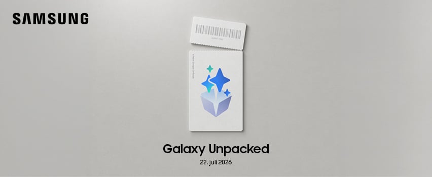 Samsung Galaxy Unpacked 22. juli 2026 – invitation til lancering af nye Samsung Galaxy produkter