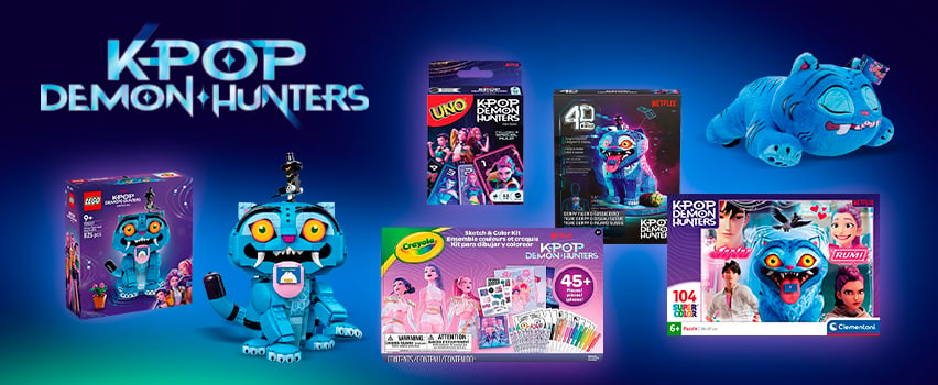 K-Pop Demon Hunters merchandise – LEGO, UNO, Crayola, 4D puslespil, Clementoni og bamse fra Netflix-serien